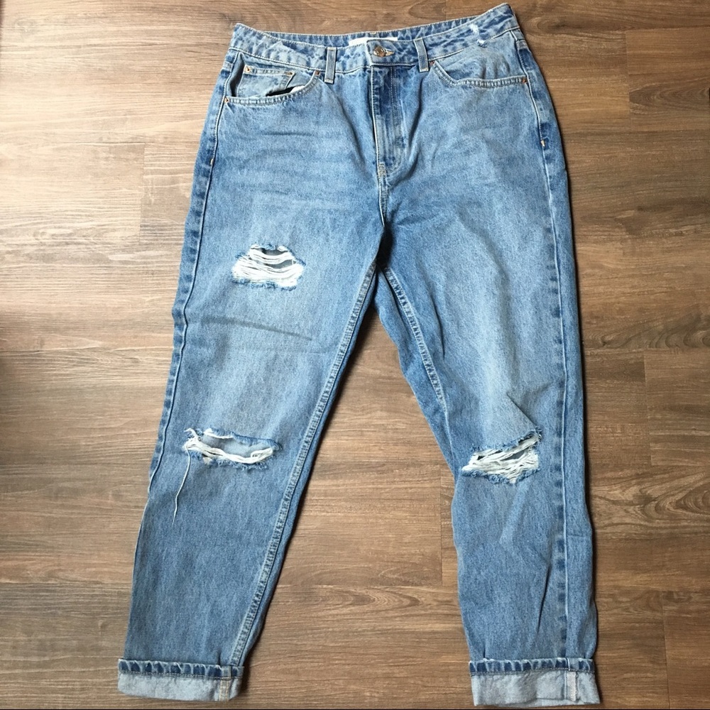 Topshop Mom Light Denim Jeans